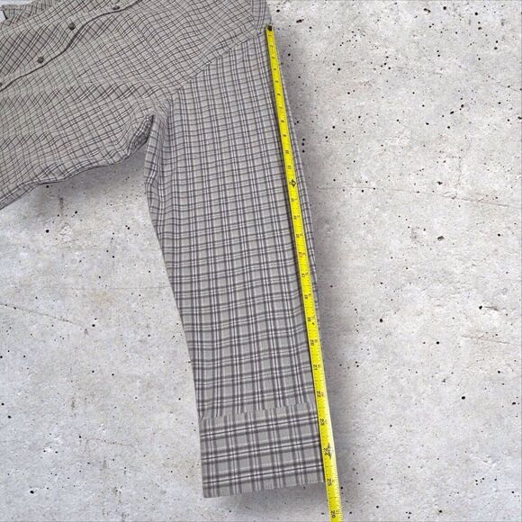 Mizzen + Main Performance Classic Button Shirt Mens XXL Gray Plaid - Picture 8 of 11